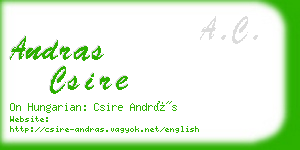 andras csire business card